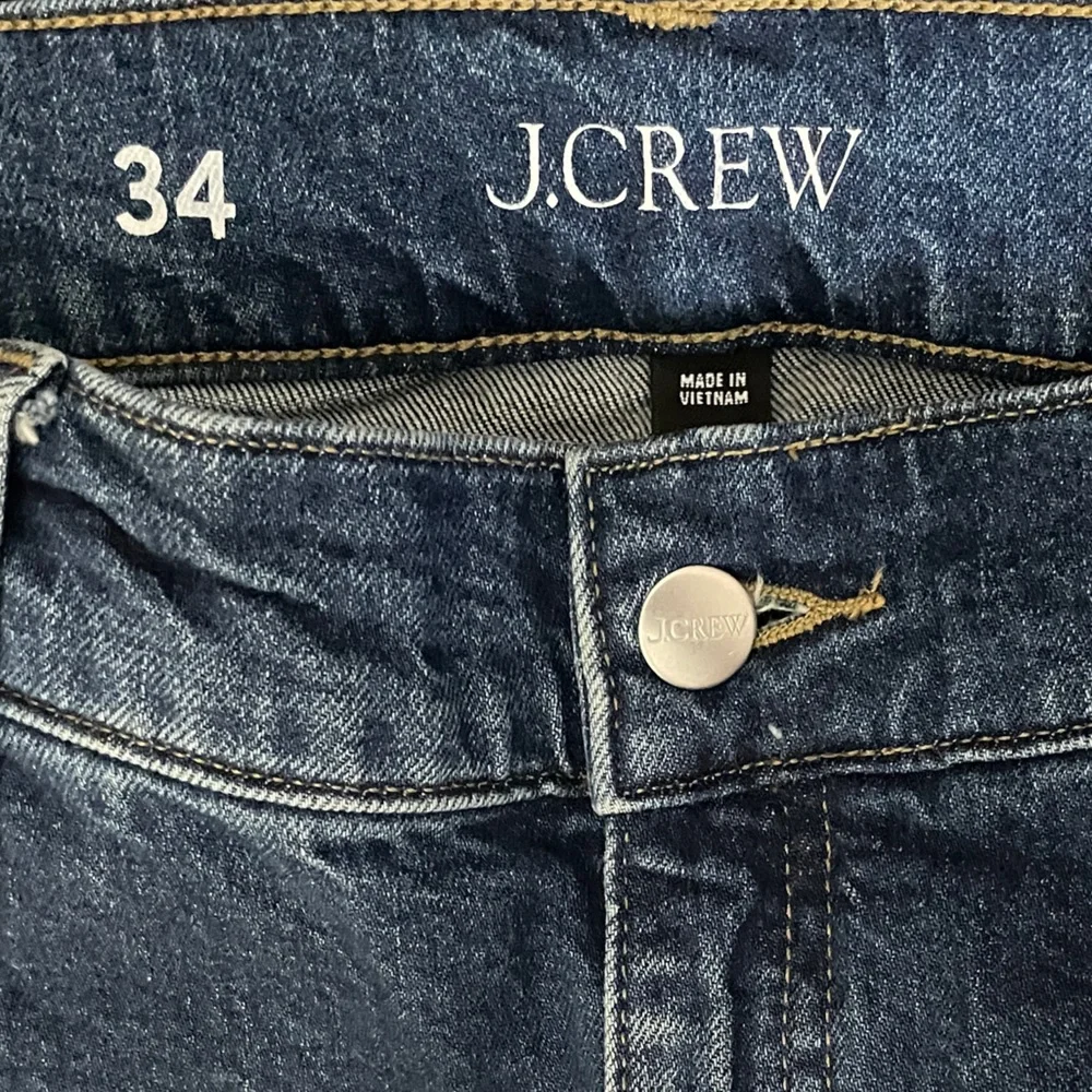 J. Crew Denim Trouser 1996 Semi-Stretch Resin Rinse Wide Leg Jeans Size 34 CC566
